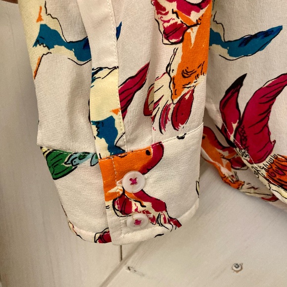 Maeve by Anthropologie Silk Bird shirt - Picture 3 of 5